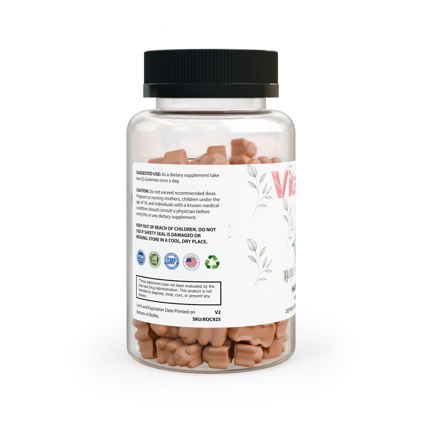 Gomitas vitamínicas para el cabello Vitagami | Belleza y crecimiento capilar (60 gomitas)