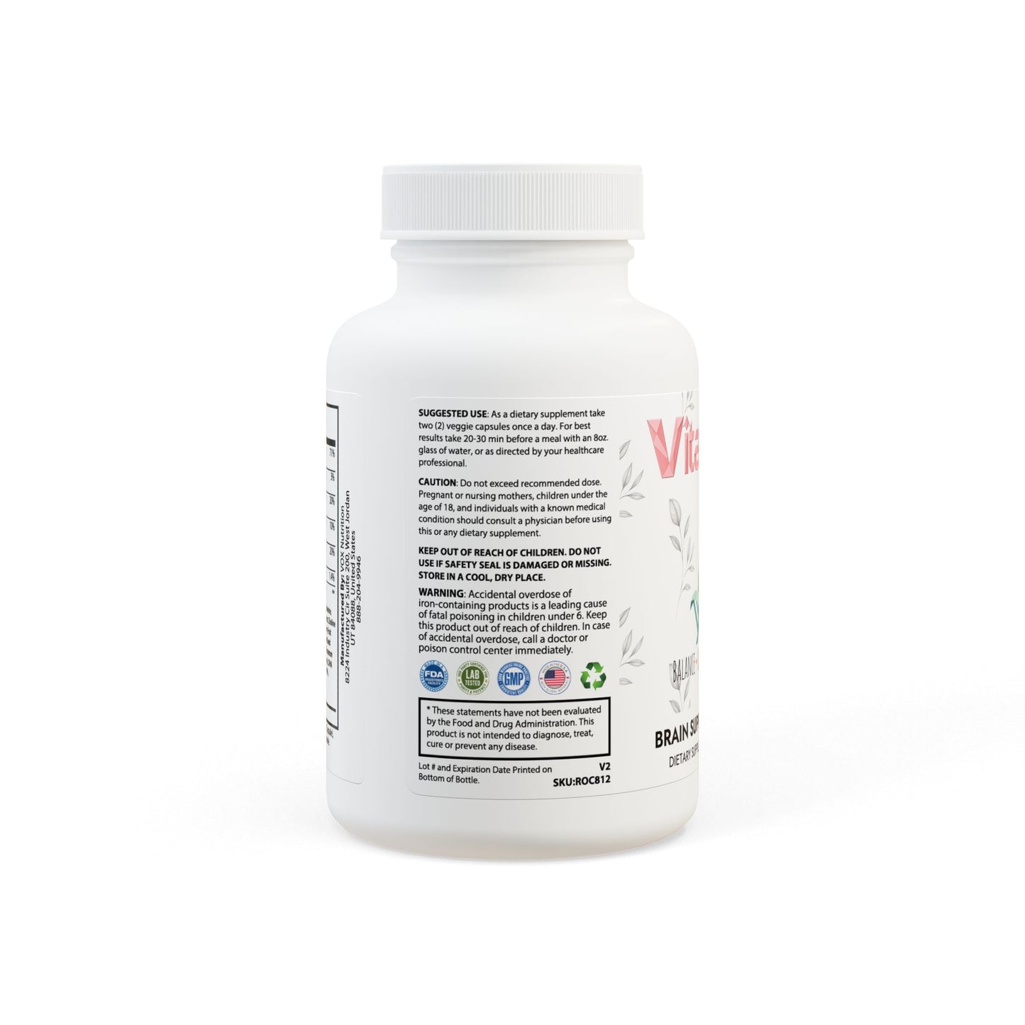 Vitagami Brain Support Complex | Mental Focus & Cognitive Energy (60 Capsules)