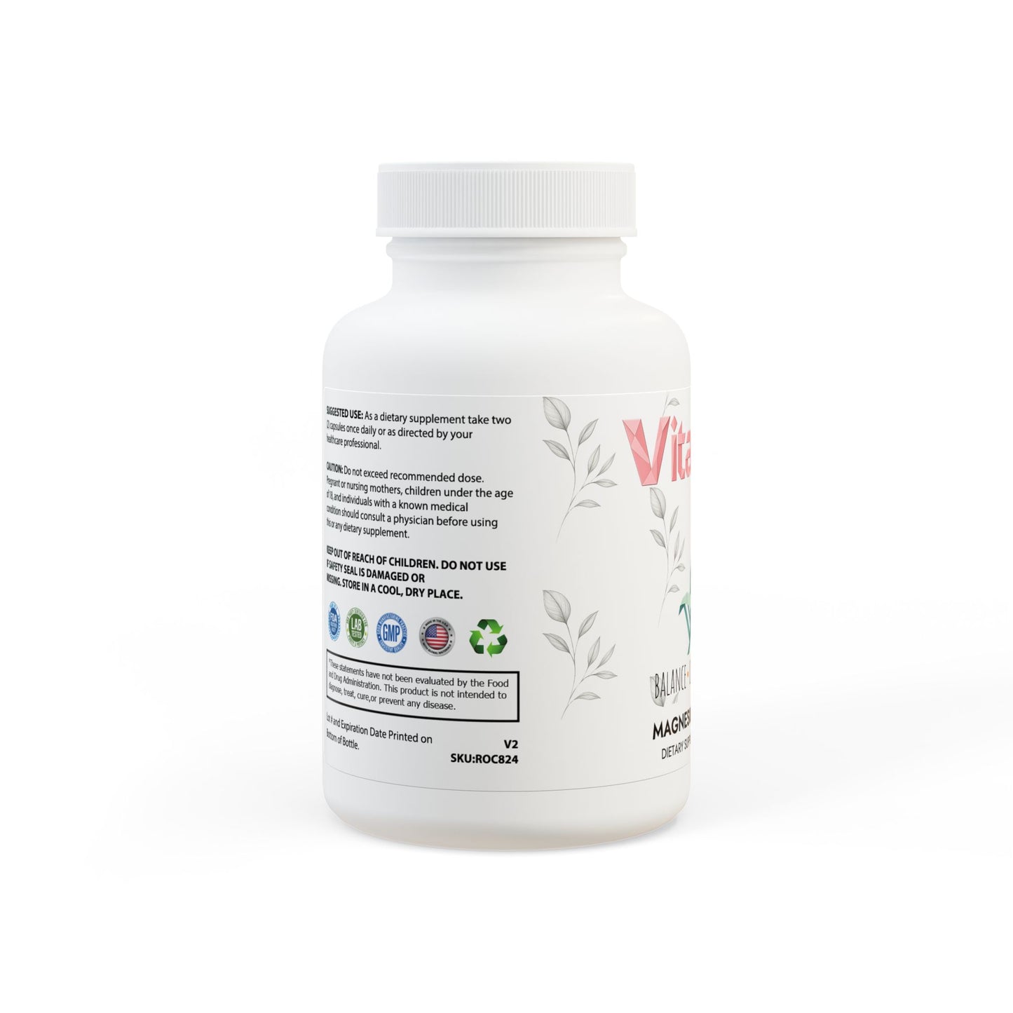 Vitagami Magnesium Glycinate | Vegan Muscle & Recovery Support (60 Caps)