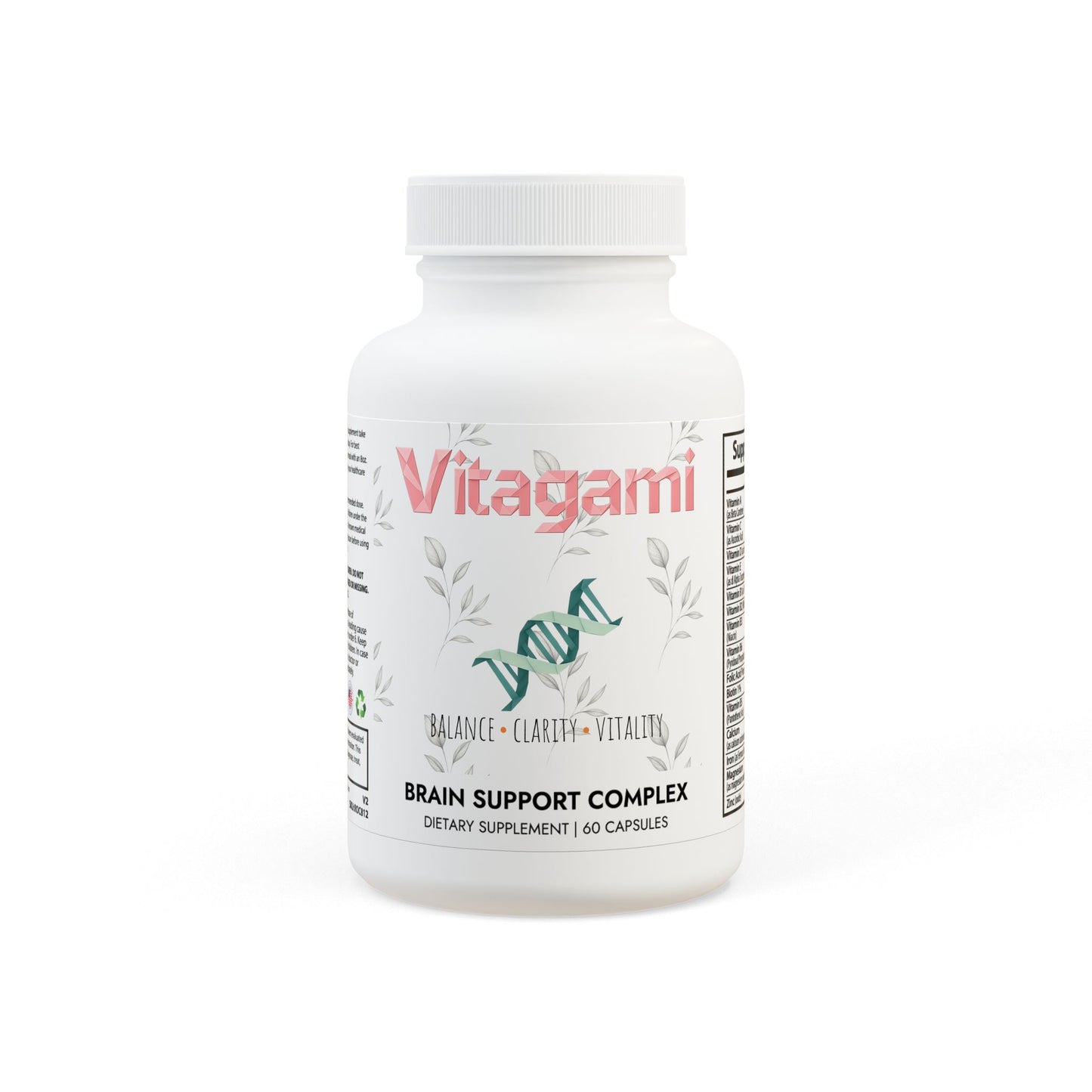 Vitagami Brain Support Complex | Mental Focus & Cognitive Energy (60 Capsules)