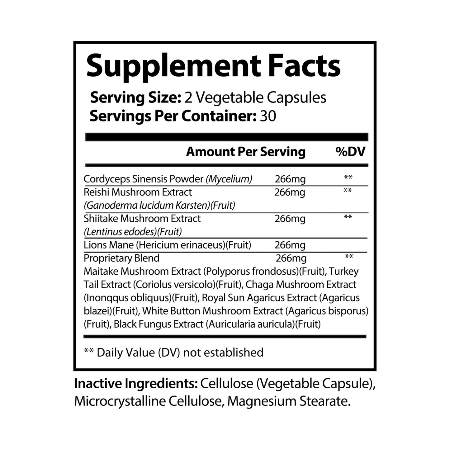 Vitagami Mushroom Complex | Brain & Immune Support (60 Caps)