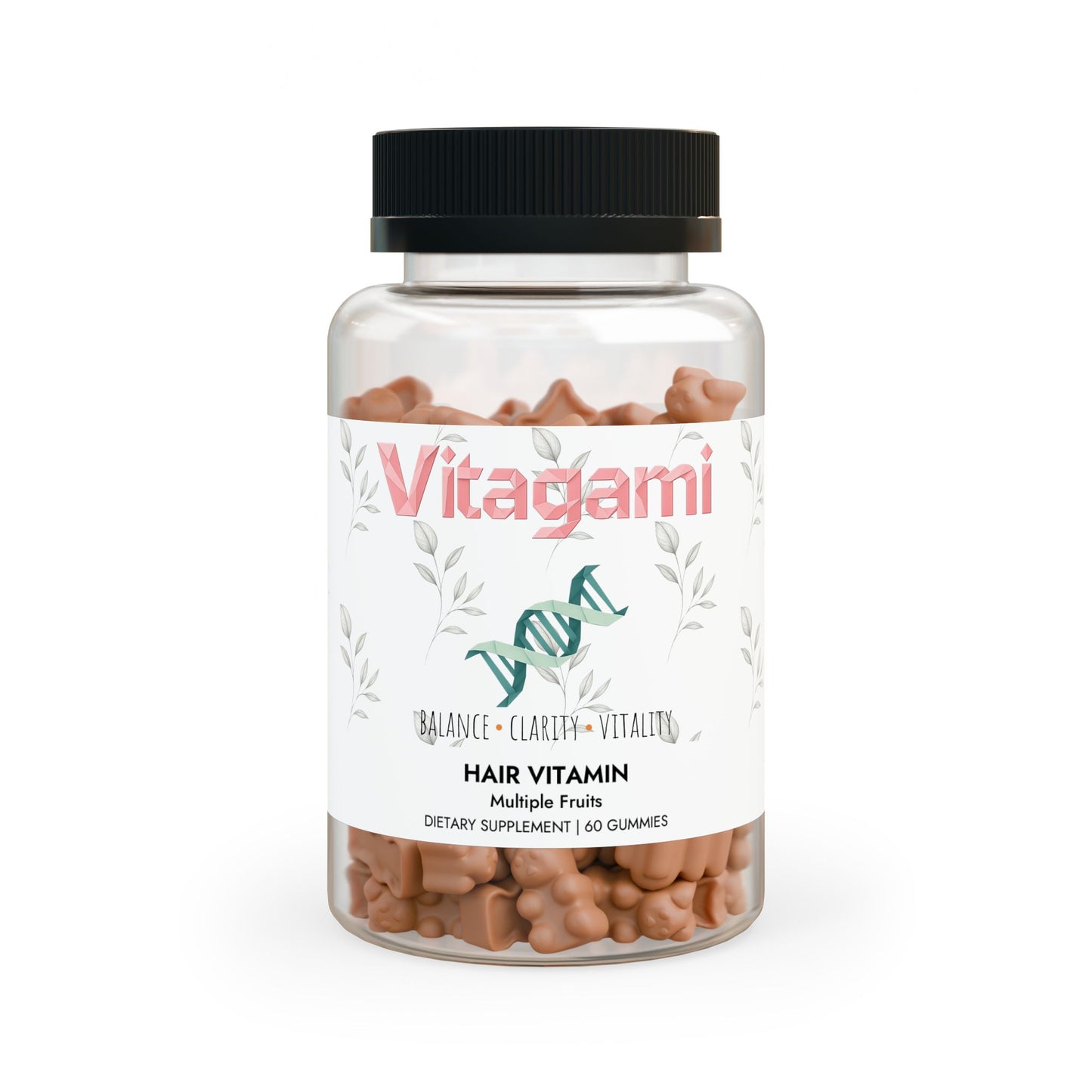 Gomitas vitamínicas para el cabello Vitagami | Belleza y crecimiento capilar (60 gomitas)