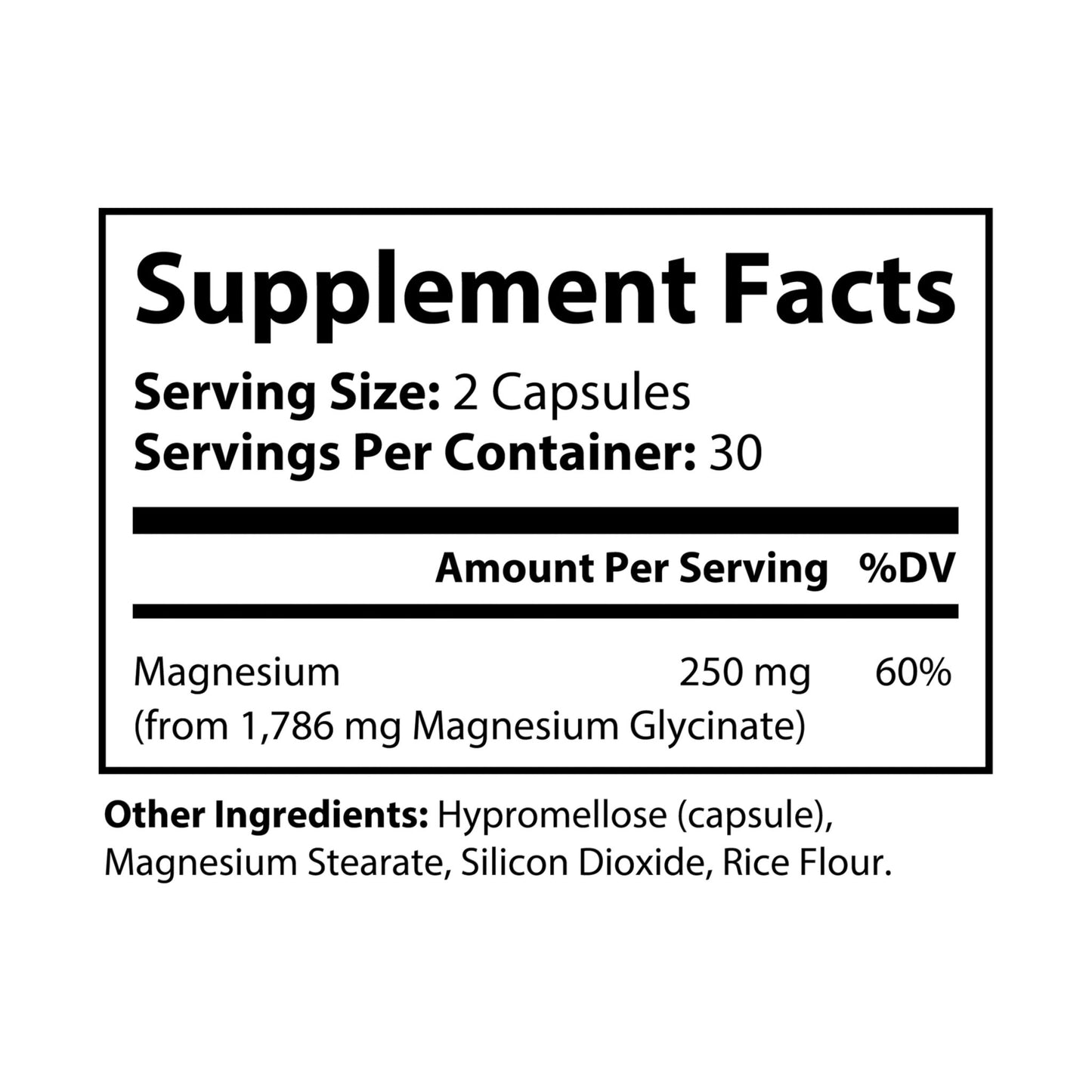 Vitagami Magnesium Glycinate | Vegan Muscle & Recovery Support (60 Caps)