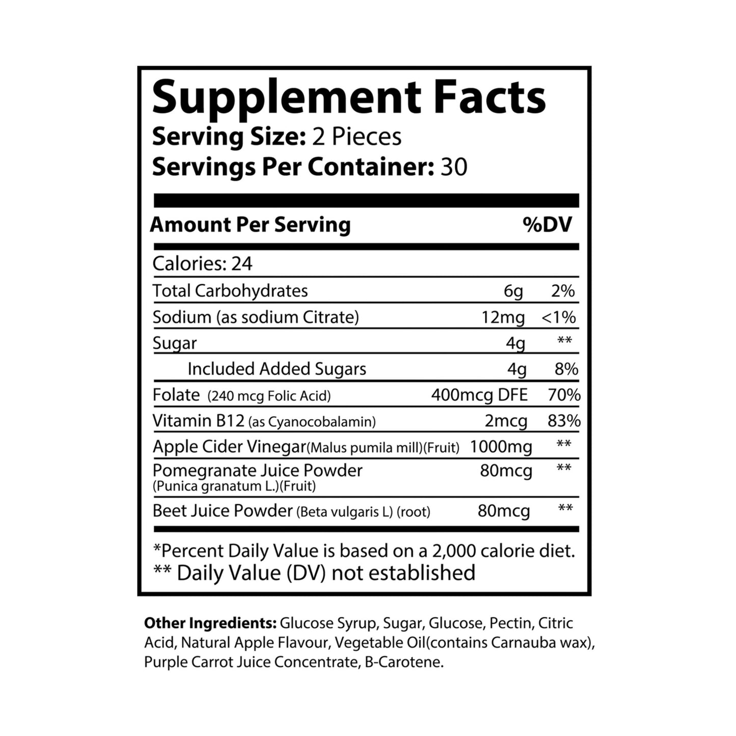 Vitagami Apple Cider Vinegar Gummies | Metabolism & Energy Support (60 Gummies)