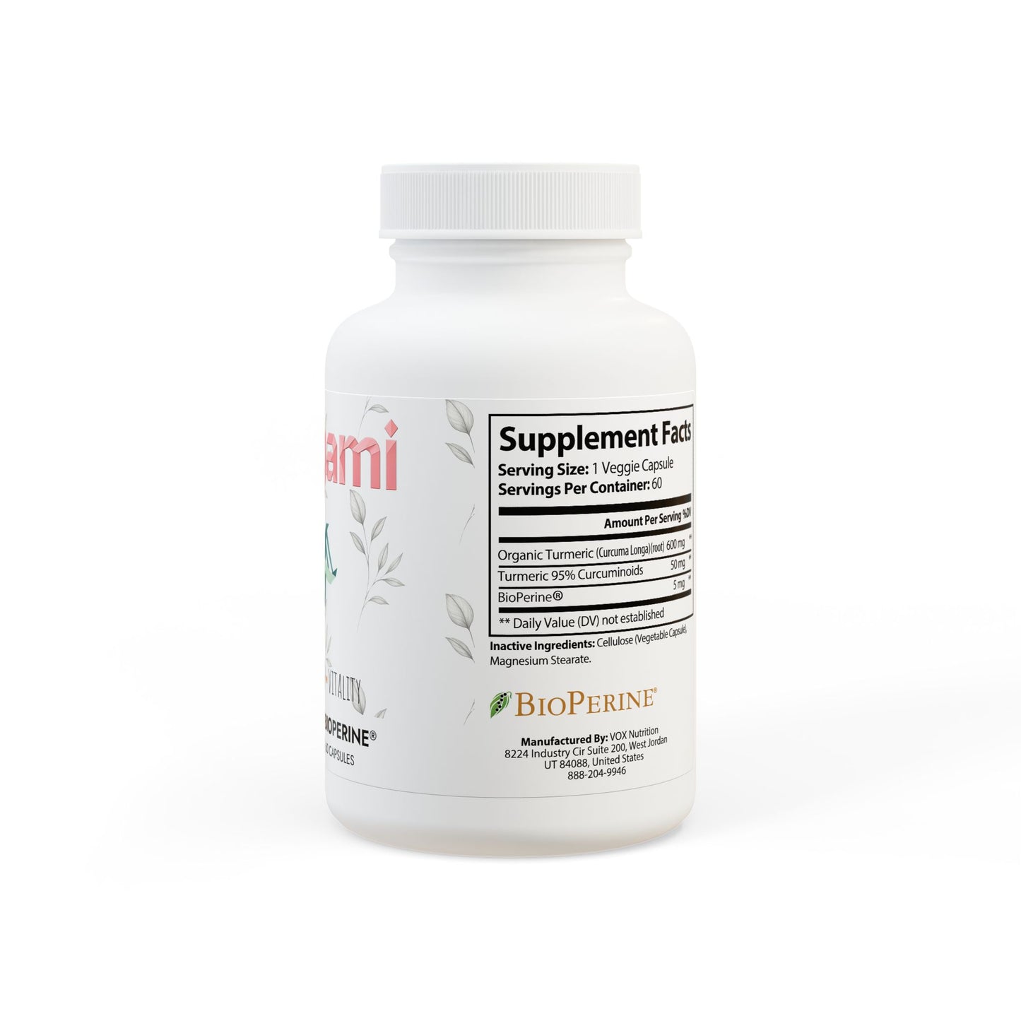 Vitagami Turmeric + BioPerineĀ® | Anti-Inflammatory & Recovery Support (60 Caps)