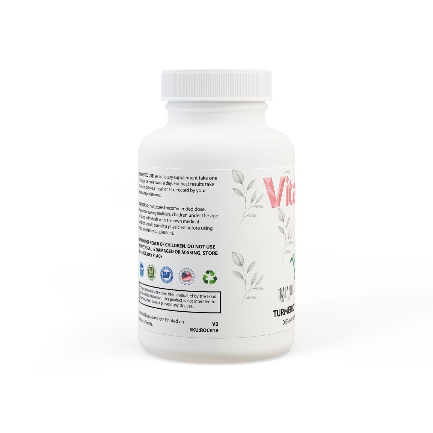 Vitagami Turmeric + BioPerineĀ® | Anti-Inflammatory & Recovery Support (60 Caps)