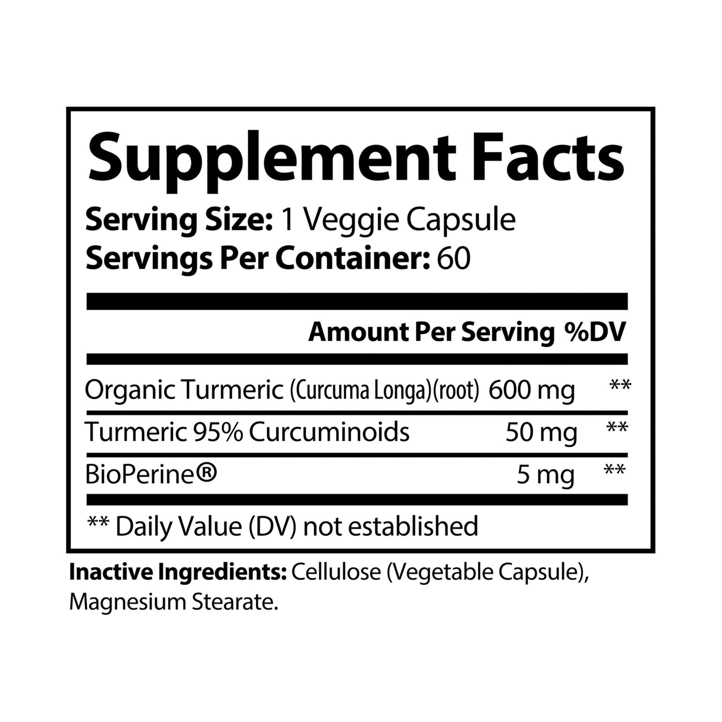 Vitagami Turmeric + BioPerineĀ® | Anti-Inflammatory & Recovery Support (60 Caps)