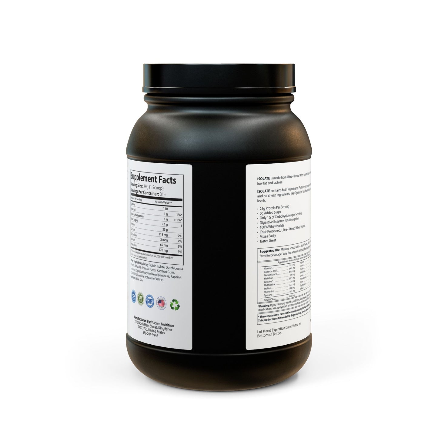Vitagami Whey Isolate Protein | Lean Muscle & Recovery (907g, 2lb)