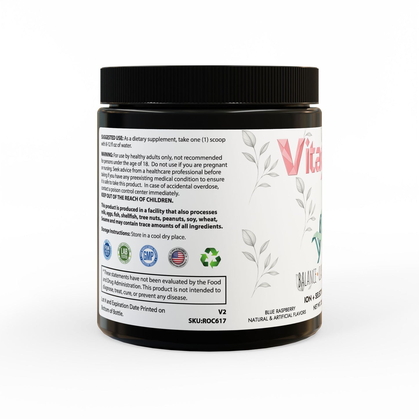 Vitagami ION + Select Electrolyte Supplement | Hydration & Performance (225g, 7.9oz)