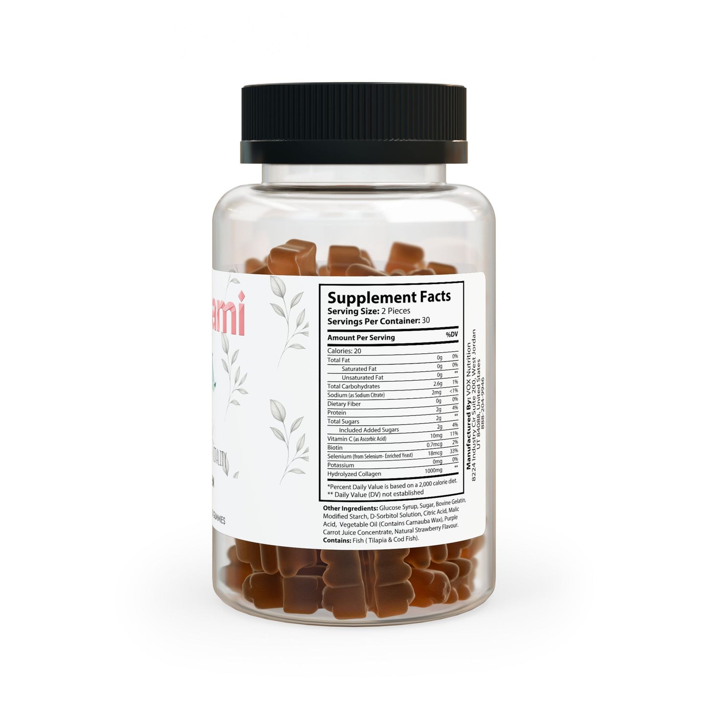 Vitagami Collagen Gummies | Skin Hydration & Glow Support (60 Gummies)